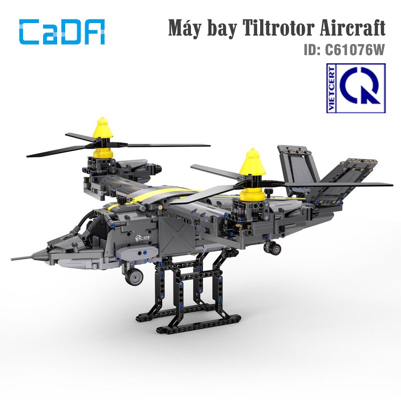 Đồ chơi lắp ráp máy bay trực thăng-Lego lắp ghép mô hình máy bay V22 Osprey điều khiển từ xa -Bảo hành 12 tháng