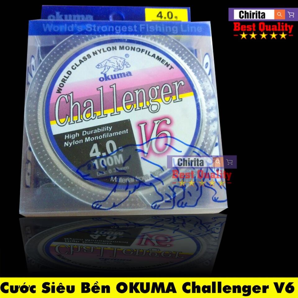 Cước Câu Cá Siêu Bền OKUMA Challenger V6 100m - Dây Cước Câu Cá Nguyên Liệu Nhật