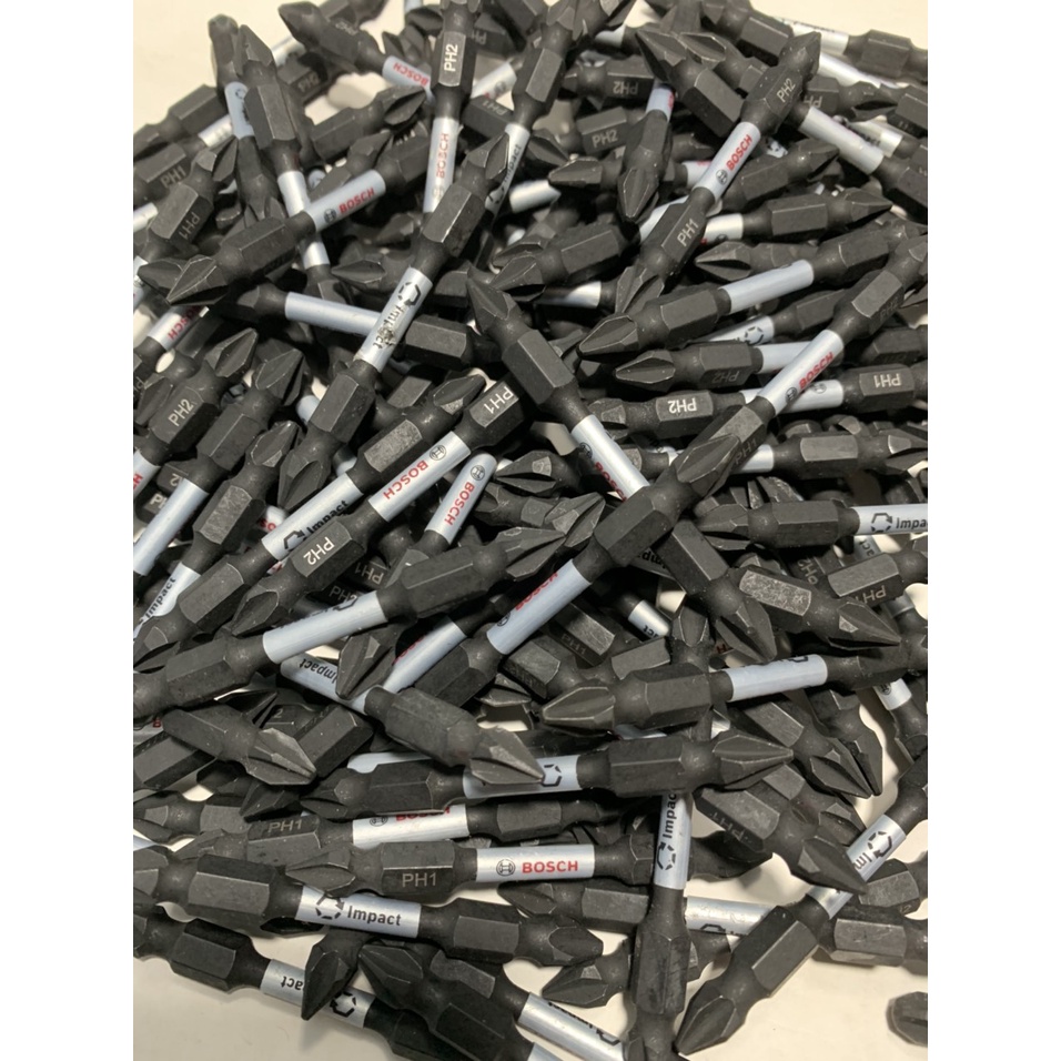 Mũi vít Bosch hai đầu PH1 - PH2 dài 65mm đuôi nhỏ chính hãng có từ