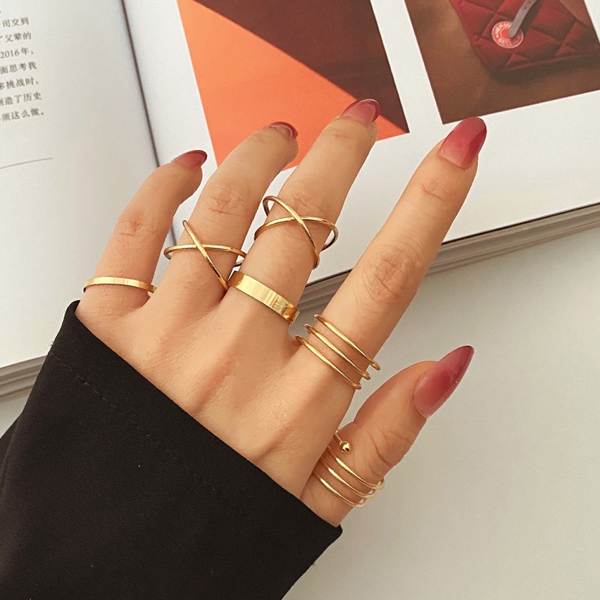 Bộ Nhẫn Dạng Mở Hình Trái Tim/Bướm Đơn Giản Thời Trang Dành Cho Nữ