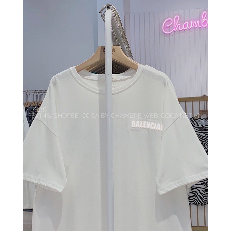 [P806]☁️ Áo thun áo phông phản quang in dập nổi form rộng unisex vải mỏng mát (Có sẵn/ảnh thật) | BigBuy360 - bigbuy360.vn