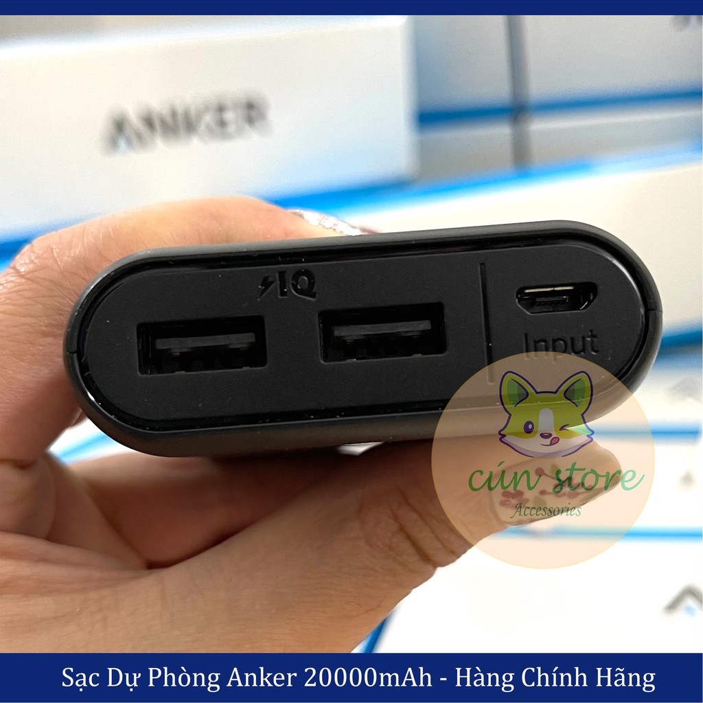 [Bảo Hành 12 tháng] Pin Sạc Dự Phòng ANKER PowerCore 20100mAh A1271 - Sạc Nhanh, Lõi Pin LG, Chân Micro USB và Lightning