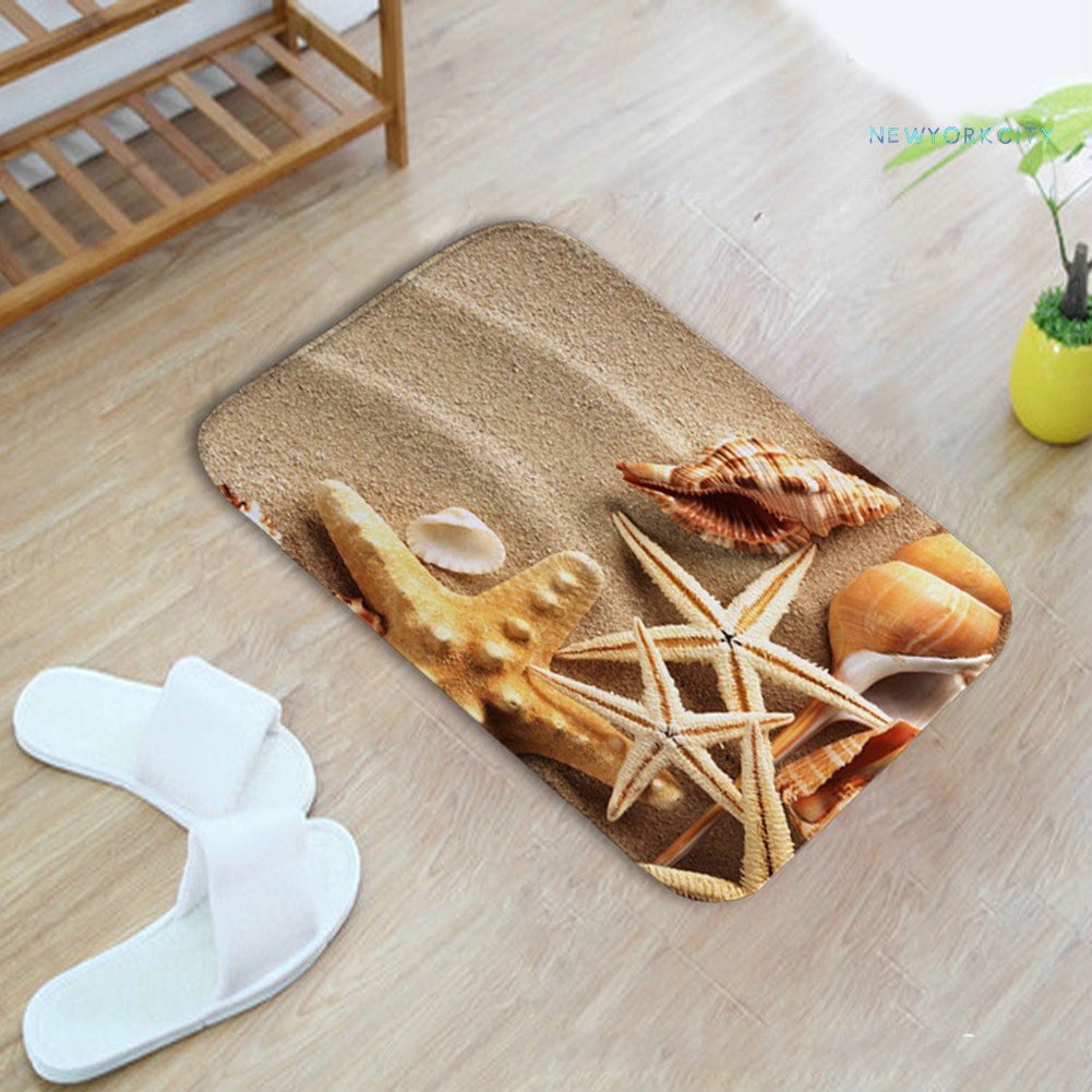 Thảm Lót Sàn Chống Trượt Hình Vỏ Sò Biển 40X60Cm
