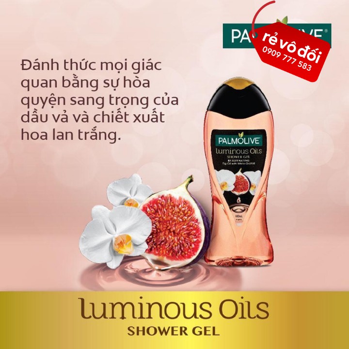 Sữa tắm tinh dầu dưỡng ẩm Palmolive Luminous Oils thiên nhiên 400ml - Thái Lan