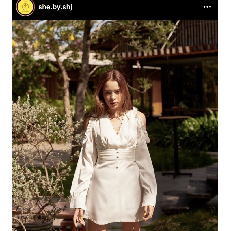 Pass váy She by shj màu trắng