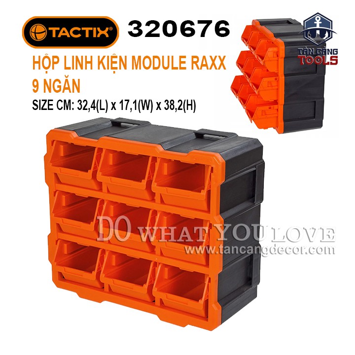 Hộp Đựng Linh Kiện Tiện Ích Module Raxx 9 Ngăn Tactix 320676