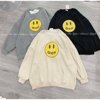 Áo nỉ sweater nữ form rộng vải nỉ bông dày dặn