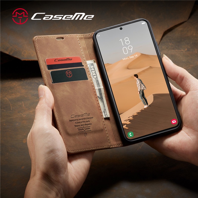 Thời Trang! Ốp Điện Thoại Da Gập Có Ngăn Đựng Thẻ Cho Samsung Galaxy S22 S21 FE S20 Ultra Plus S20 FE S22+ S21+ S20+