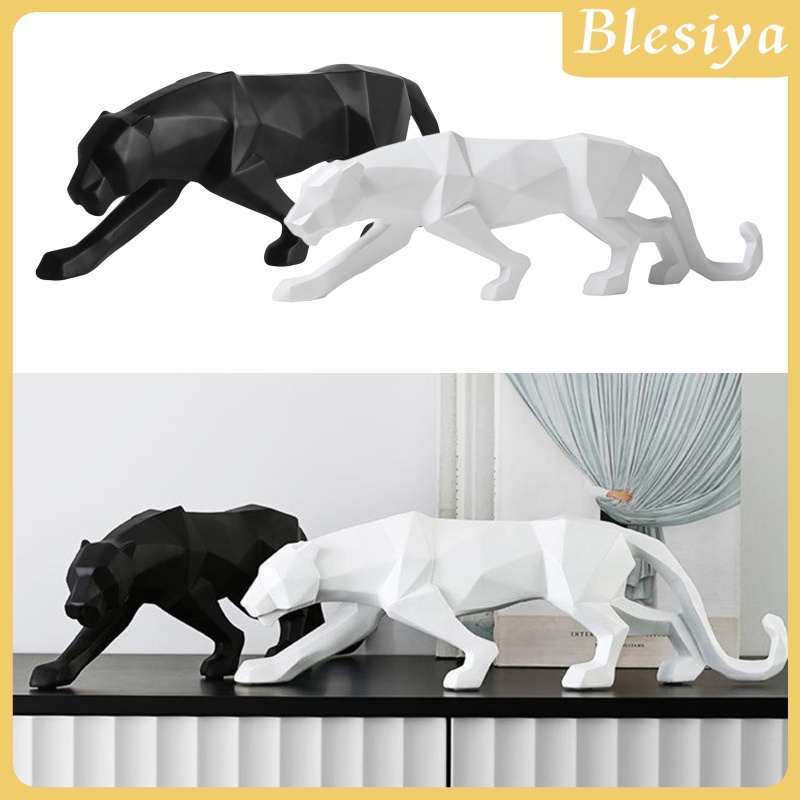 Tượng Báo Đen Tương Phản Hiện Đại Trang Trí Nhà Cửa