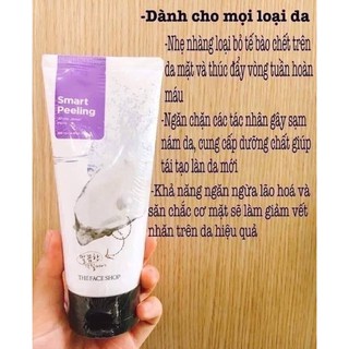 Tẩy da chết The Face Shop tẩy tế bào chết giảm mụn nám tàn nhang dưỡng trắng da se khít lỗ chân lông [tặng máy]