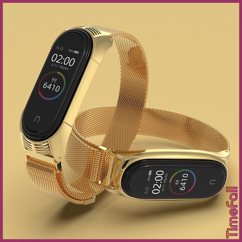 Dây đeo nam châm TF mi band 6, miband 5 chính hãng MIJOBS, dây đeo thay thế mi band 5, miband 6 milanese loop vân TF