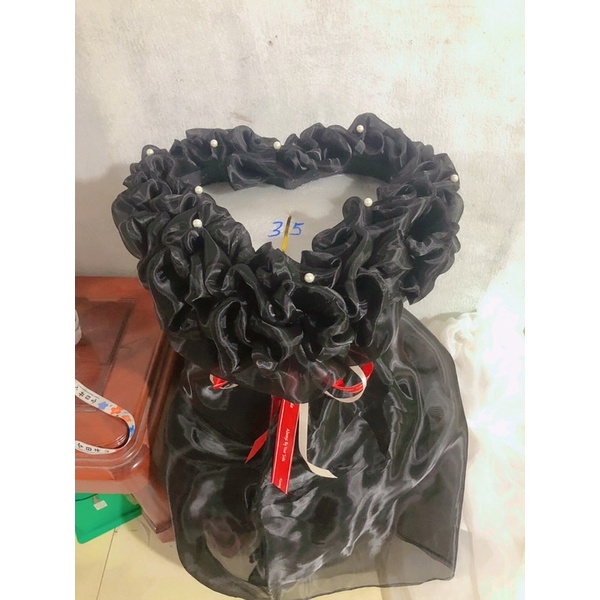 Cốt voan cắm hoa sáp 35 bông