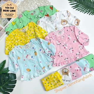 [ Từ 6kg -33kg]Đồ bộ cho bé bâu sen cài nút giữa, quần áo trẻ em chất vải tole lanh tay dài
