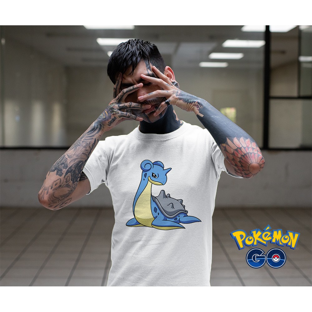 Áo thun Cotton Unisex - Game - Pokemon GO - Pokemon lapras