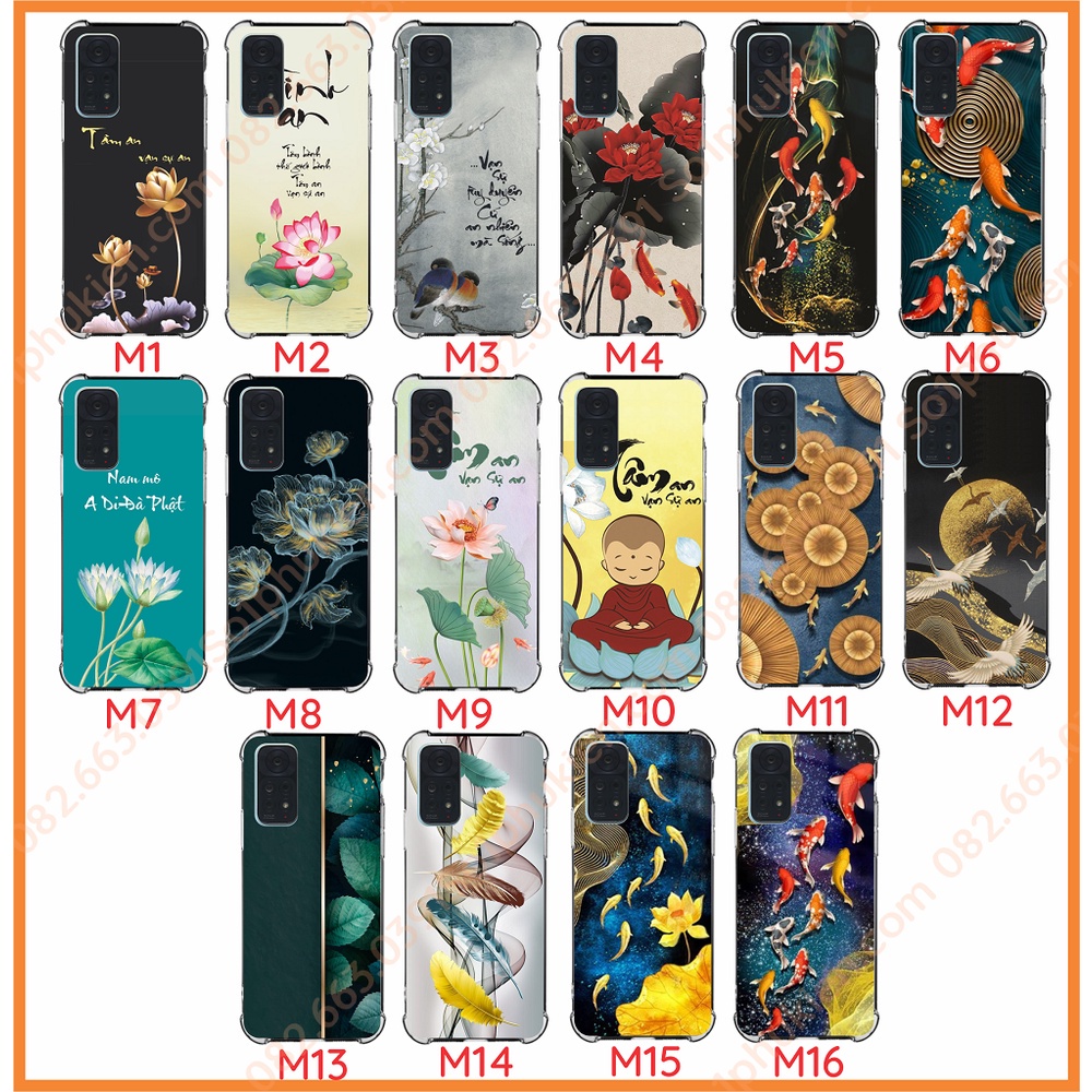 Ốp lưng Xiaomi Redmi Note 11 / Note 11s 4G (bản VN) chống sốc in hình thư pháp, cá koi đẹp