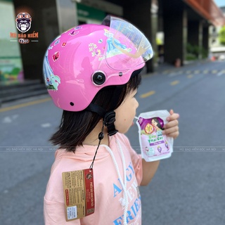 Mũ Bảo Hiểm Trẻ Em Có Kính Siêu Nhẹ Asia MT-103KS Tem Công Chúa cho bé 4-6