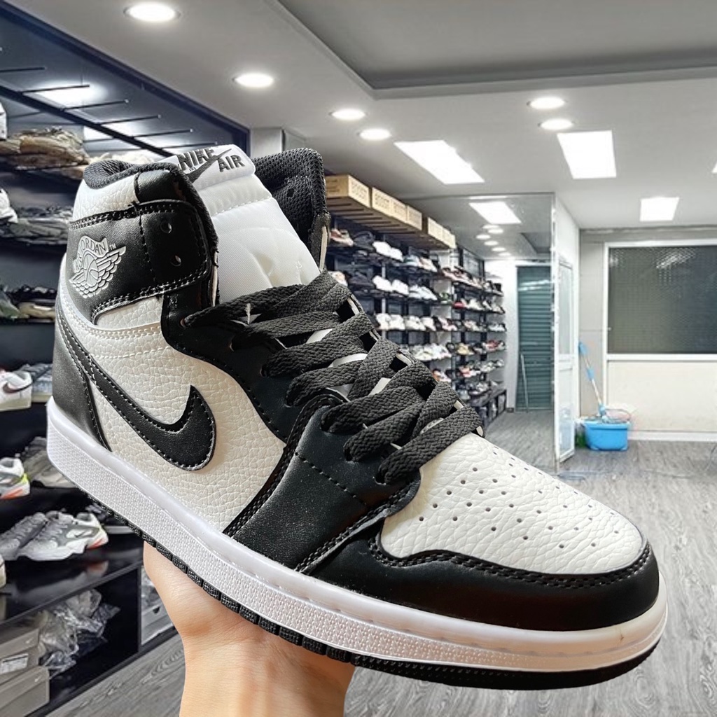 Giày Jordan  Sneaker  Cổ Cao Nam Nữ, Giày JD1 Jordan Panda  Cổ Cao Thời Trang Nam Nữ da thật size 36_43 - Yabi_boutique