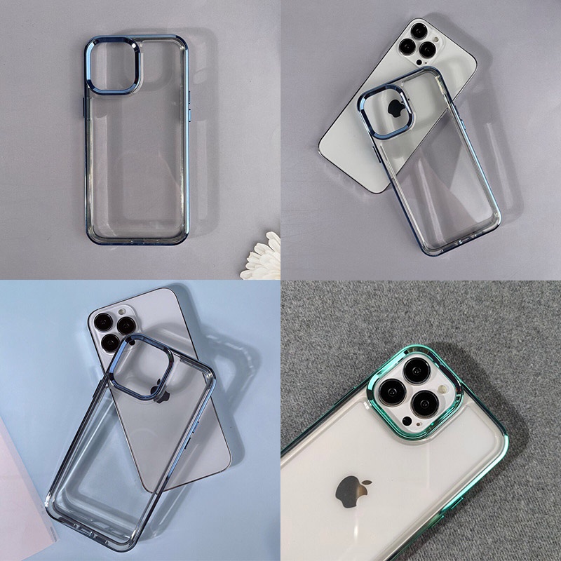 Ốp Điện Thoại Silicon Trong Suốt Chống Sốc Cho iPhone XR X XS 13 11 12 Pro Max SE 2022 7 8 Plus SE 2020