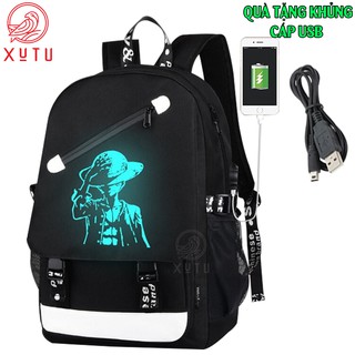 Balo nam nữ đi học phong cách phát sáng Xutustore - TẶNG cáp sạc USB - Cặp đi học HOT