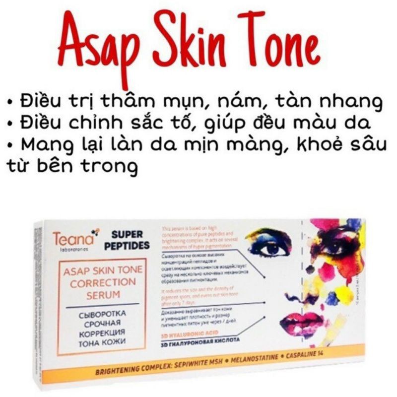 [Mã COS1904 giảm 8% đơn 300K] Serum dưỡng trắng TEANA ASAP Super Peptides