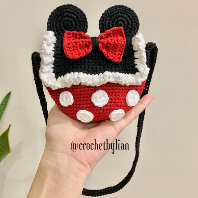 Túi len móc handmade MinieMouse cho bé