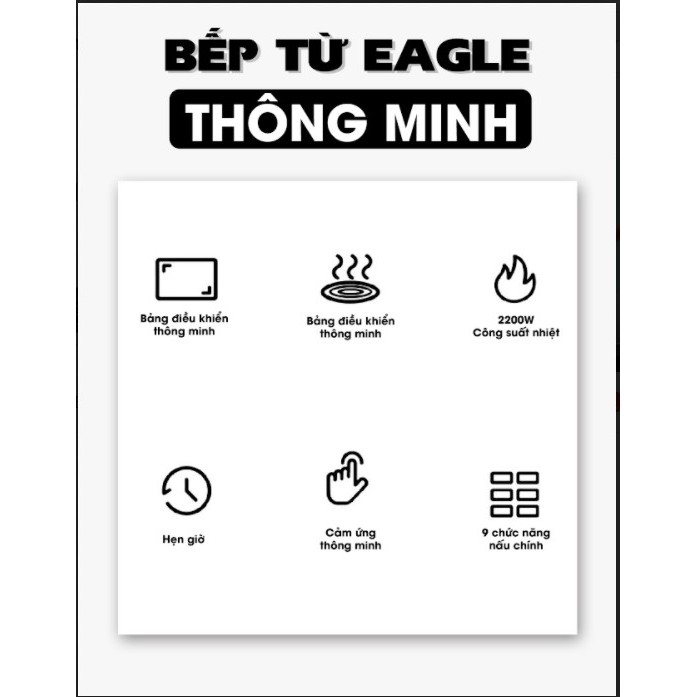 [GIẢM GIÁ DEAL SỐC] Bếp điện từ cảm ứng EAGLE, hàng chính hãng