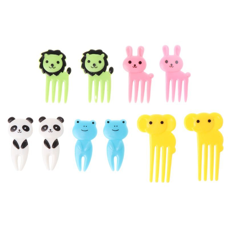 SUP Mini Kawaii Animal Farm Cartoon Fork Fruit Toothpick