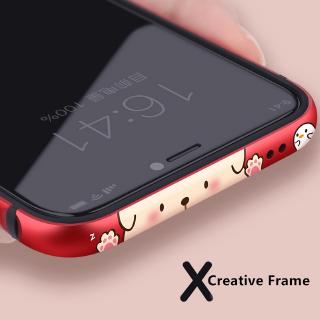 Ốp điện thoại khung viền kim loại thời trang cho iPhone X XR XS Max