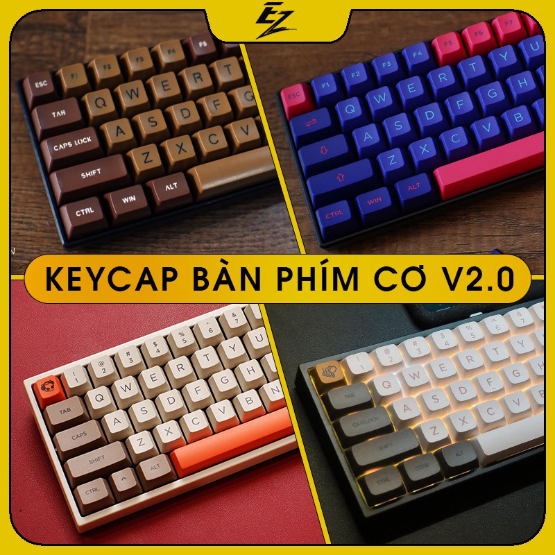 Keycaps Cho Bàn Phím Cơ In Dyesub Không Xuyên Led Chất Liệu PBT, ABS Của EZPC