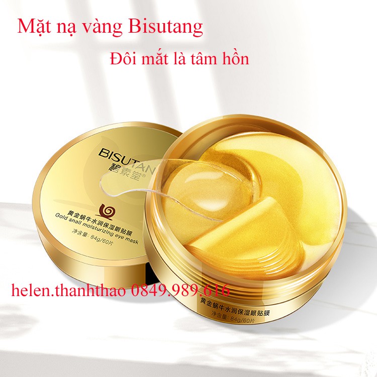 Mặt nạ mắt nội địa trung BISUTANG BINGJU Gold snail moisturizing của BiYing Cosmetics cực kỳ nổi tiếng 🍑