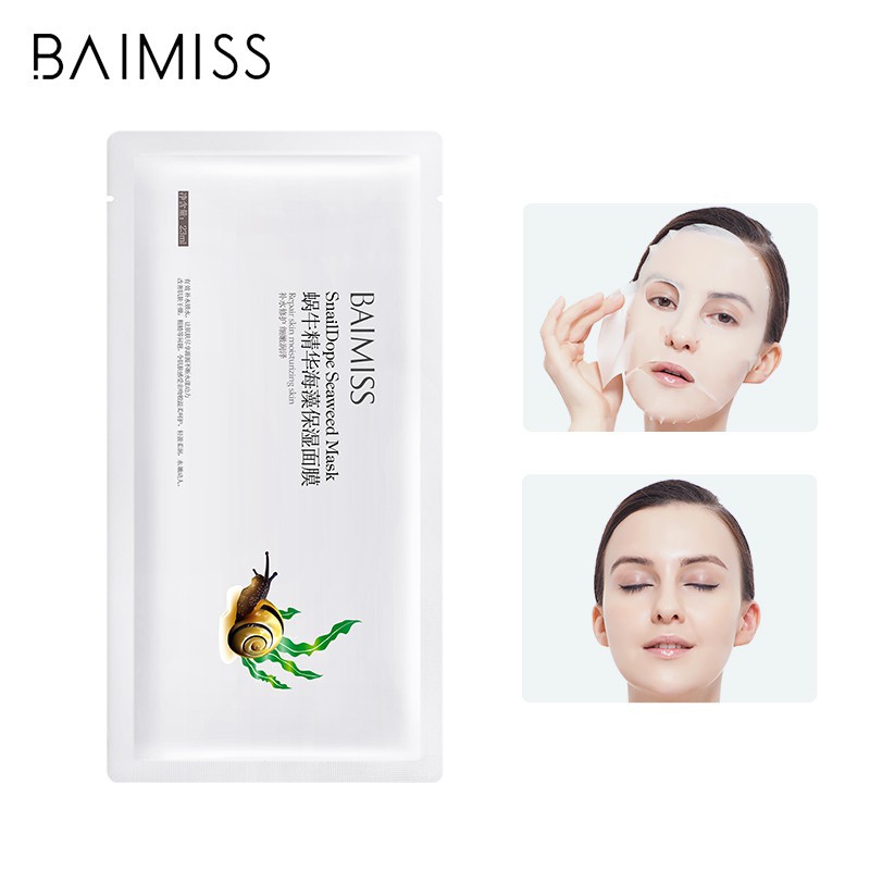 BAIMISS Snail Essence Seaweed Moisturizing Mask 25ML/PCS