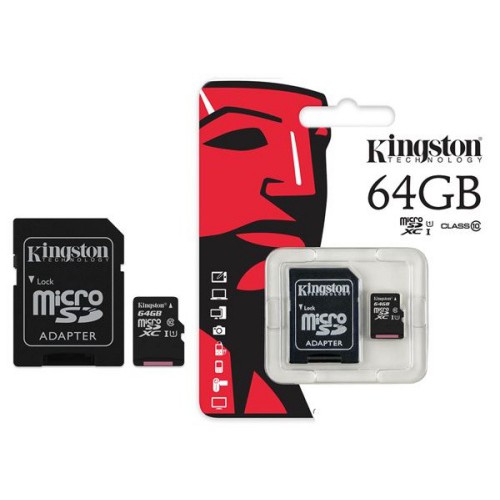 Thẻ nhớ 64GB Kingston MicroSD Class 10 (Kèm Adapter) - Bảo hành 5 năm !