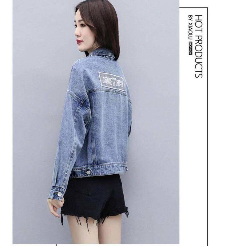 Áo khoác denim tay dài dáng rộng phong cách Hàn Quốc thời trang xuân thu 2020 mới cho nữ | BigBuy360 - bigbuy360.vn