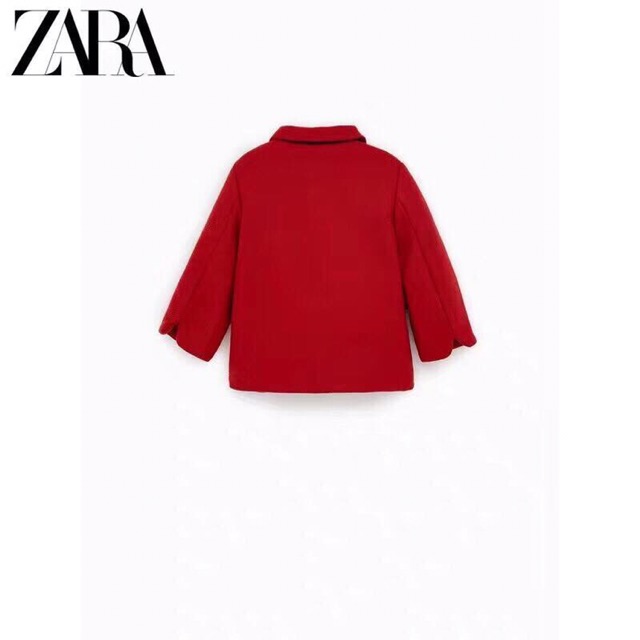 Áo dạ đỏ cúc nơ Zara dư xịn