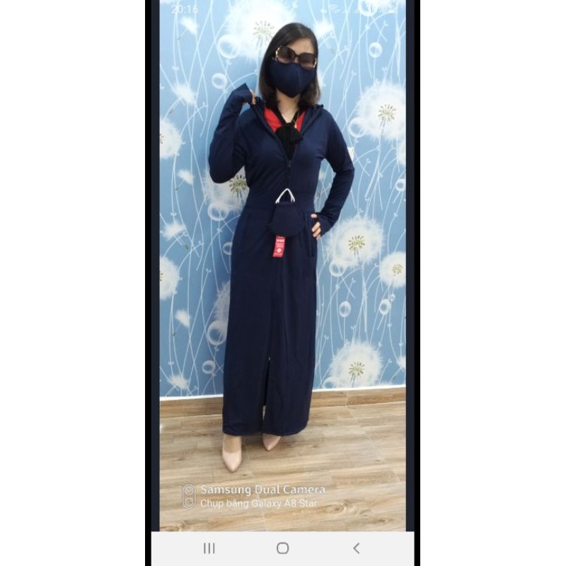 áo choàng dài Chống Nắng toàn thân 2 lớp vải Nano nhật thông hơi thoáng khí chống tia UV cao cấp | BigBuy360 - bigbuy360.vn