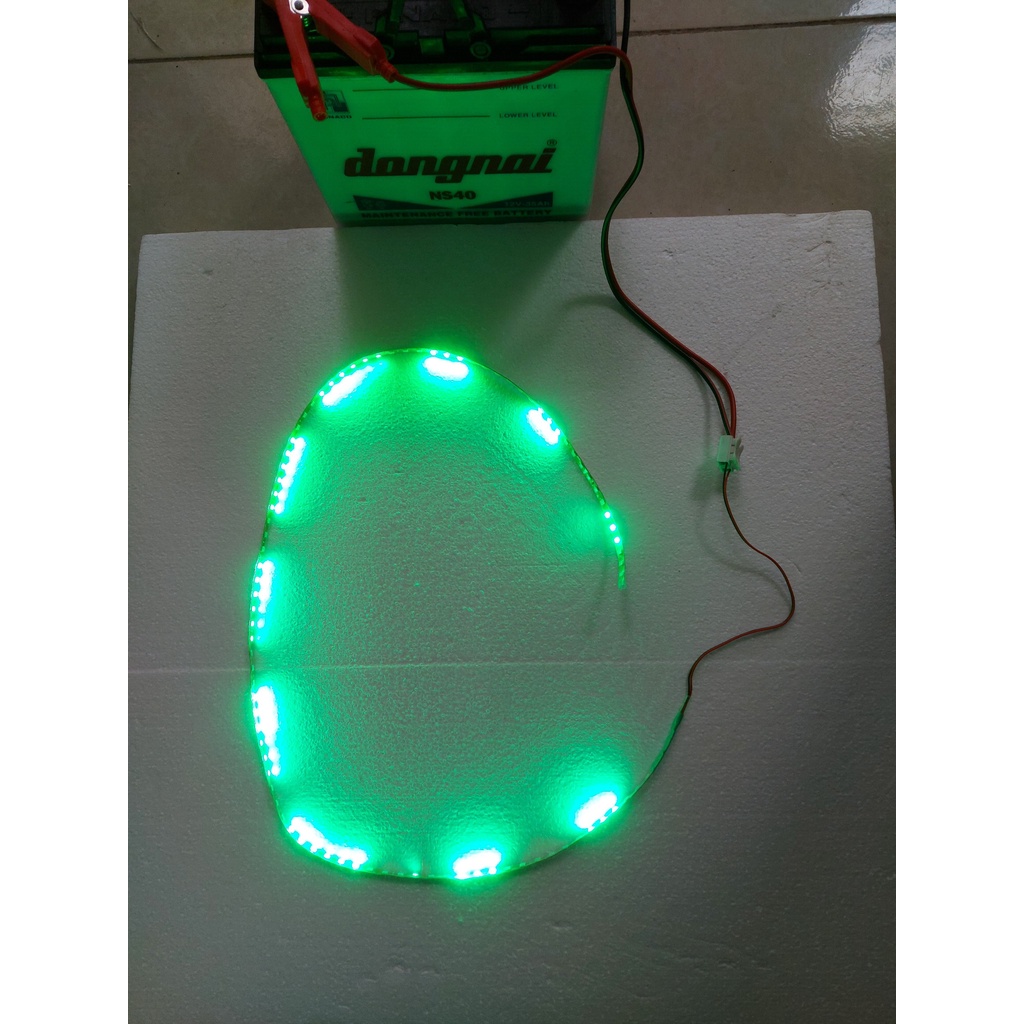 Dây led nháy đuổi 45CM trang trí oto ,xe máy,xe đạp điện 12V DC có chống nước