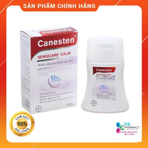 Dung dịch vệ sinh phụ nữ CANESTEN 100ml-Giúp làm sạch vùng kín,mang lại cảm giác tươi mát, phòng bệnh viễm nhiễm âm đạo