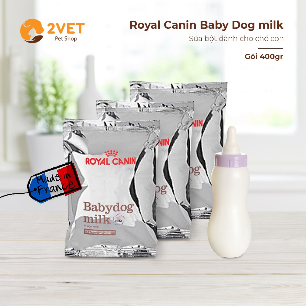 Sữa Bột Dinh Dưỡng Cho Chó Con Royal Canin BabyDog Milk - Gói 400G - Hàng Nhập Khẩu - Xuất Xứ Từ Pháp