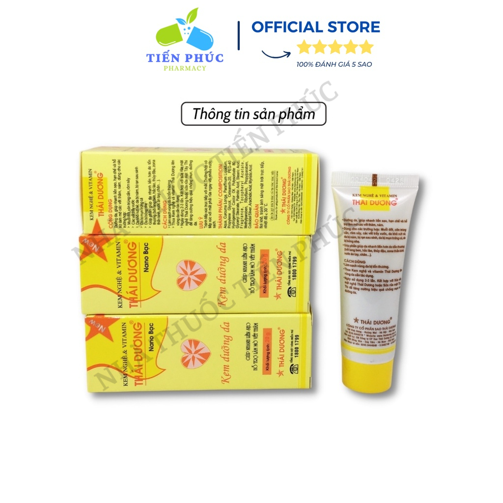 Kem nghệ Thái Dương  - Giúp giảm mụn, mờ thâm nám, nhanh mờ sẹo Tuýp 20g