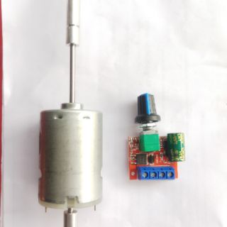 Combo động cơ quạt 12v + mạch điều tóc 5A