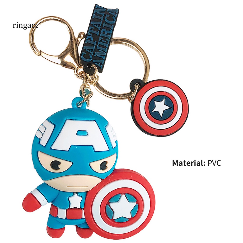 Móc khóa treo điện thoại/ balo hình nhân vật siêu anh hùng Marvel tùy chọn kiểu dáng