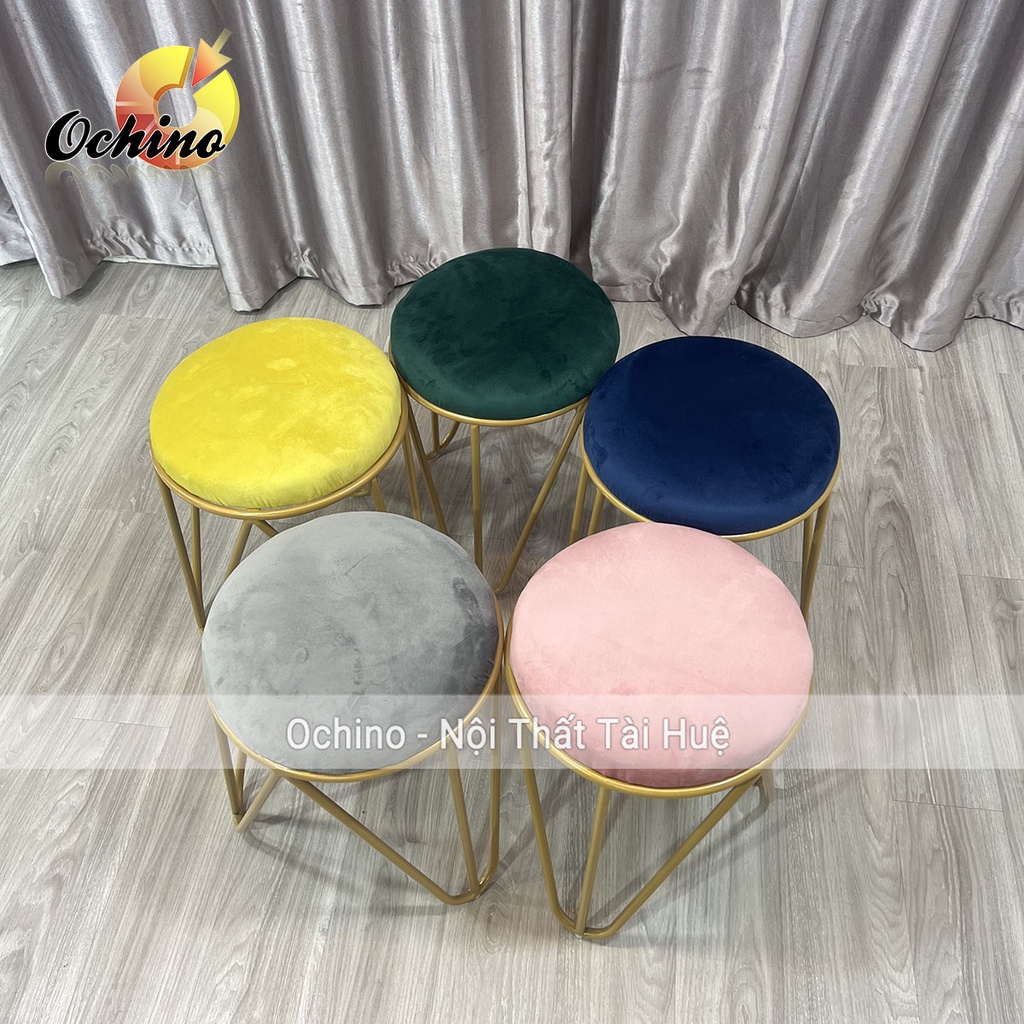 Đôn Ghế Bàn Trang Điểm, Đôn Chân Sao Vàng Cách Điệu Sang Chảnh ( Hàng Có Sẵn)