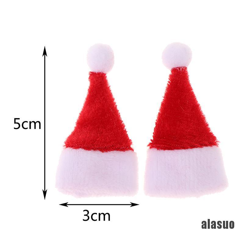 Bộ 2 Mũ Giáng Sinh mini Trang Trí Nhà Búp Bê