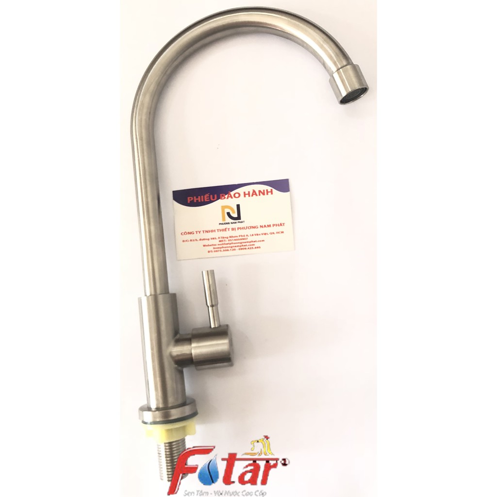 [VÒI NƯỚC MẠNH] Vòi Rửa Chén Bát Lạnh Inox 304 quay 360 độ dùng cho 2 hộc chậu N5002 Fotar | BigBuy360 - bigbuy360.vn