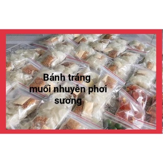 bánh tráng muối nhuyễn phơi sương xì ke tỏi