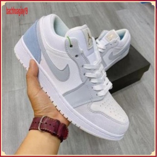 Giày Thể Thao Jodan 1 xám xanh paris, Giày Sneaker JD1 màu xám nam nữ Tặng FULL BOX BILL