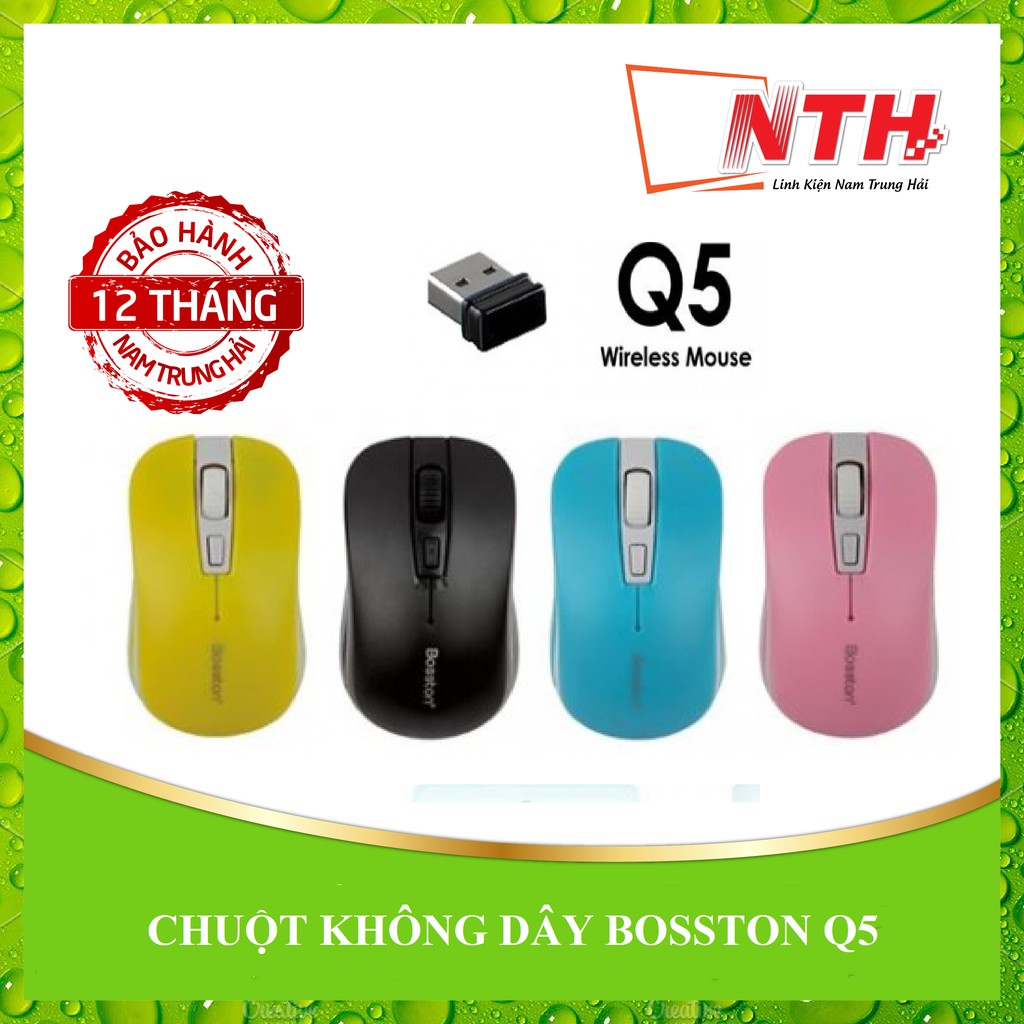 [TẶNG KÈM PIN] CHUỘT KHÔNG DÂY BOSSTON Q5 / Q1