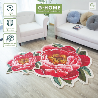 Thảm trải sàn 03 họa tiết hoa trang trí nổi bật Ghome thảm phòng khách sợi tựa Cashmere cao cấp mềm mịn sang trọng TS06