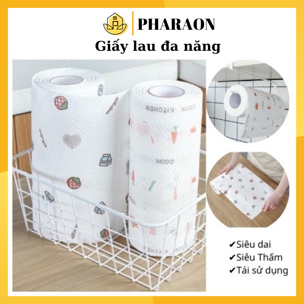 Giấy Lau Đa Năng Giấy Lau Bếp Cuộn 40 Tờ Siêu Dai - Minh