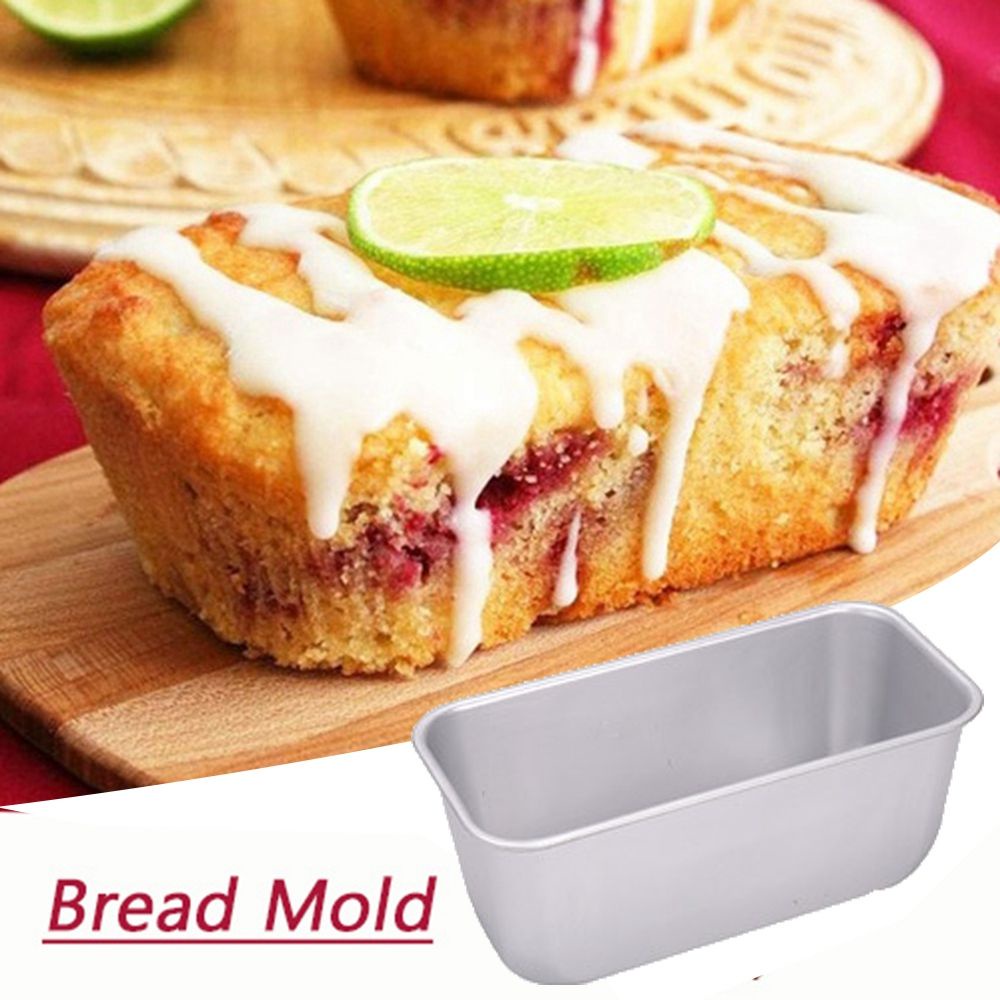 Khuôn làm bánh mì Mini hình chữ nhật bằng hợp kim nhôm chống dính tiện dụng cho nhà bếp
